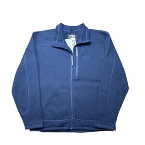 NEW STIO Wilcox Fleece Sweater Full Zip Jacket Men’s Large Mountain Shadow